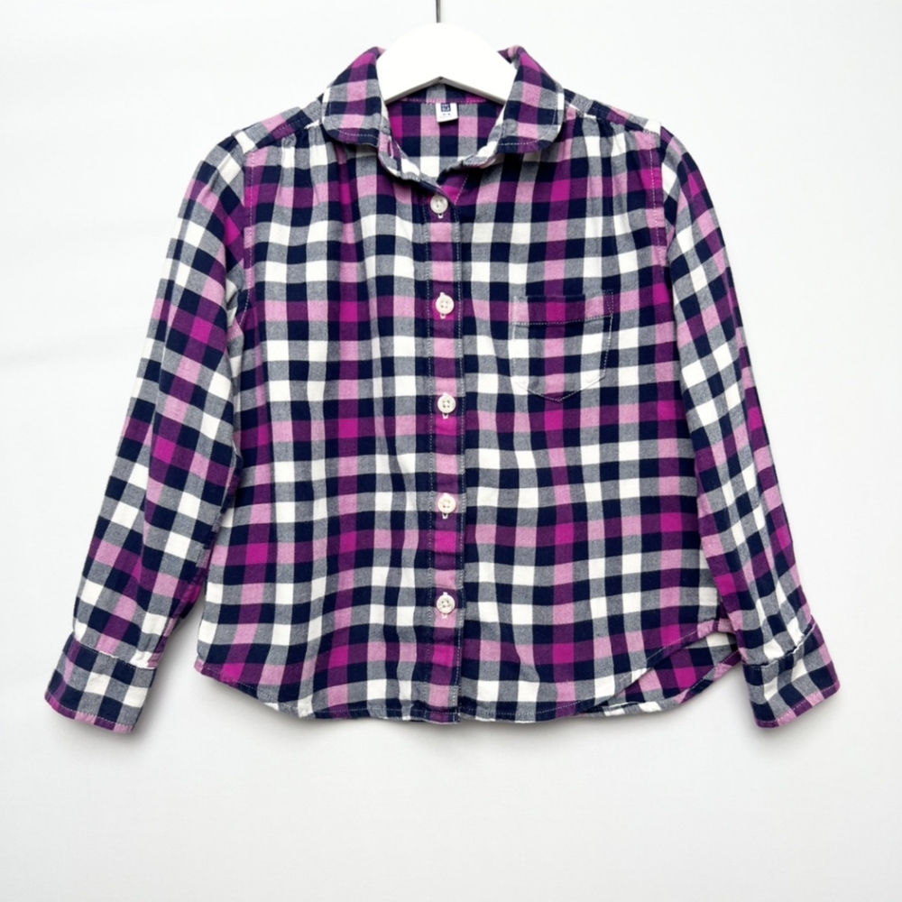 Uniqlo little girl check jacket 3-4y